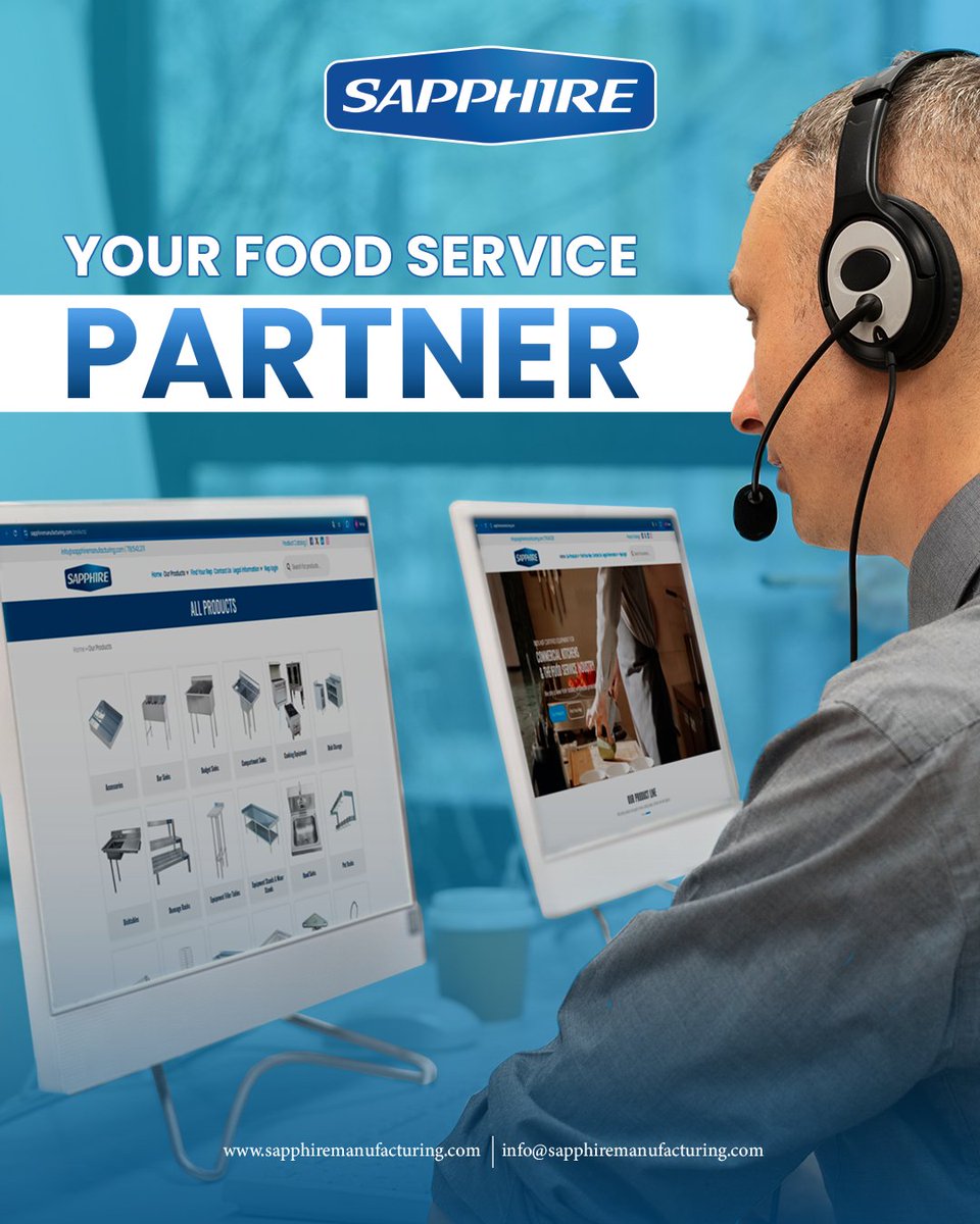 sapphire_ny's tweet photo. Built for every commercial kitchen. Sapphire Manufacturing delivers NSF-certified equipment for prep, cooking, storage &amp; sanitation — trusted by restaurants, bakeries, and cafeterias of all sizes. https://t.co/ecyHQV6pJ2 
#SapphireManufacturing #RestaurantEquipment https://t.co/N1e5QDLjHE