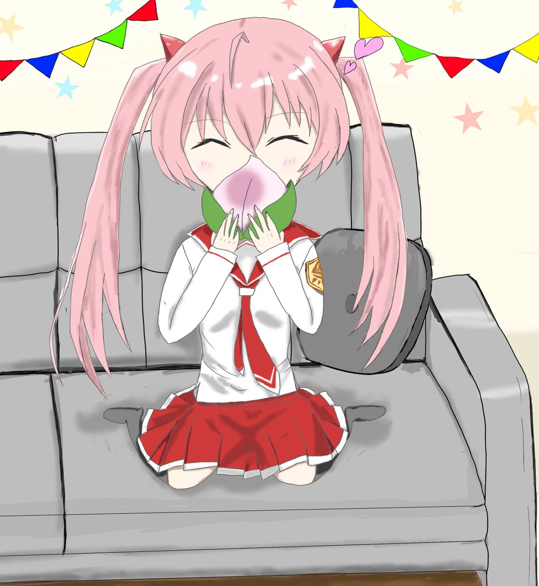 saikabev0202's tweet photo. 誕生日おめでとう🎉
適当だけど、ももまん食ってるアリア描いてみた
#神崎・H・アリア生誕祭2026
#緋弾のアリア https://t.co/zwqH45hsRn