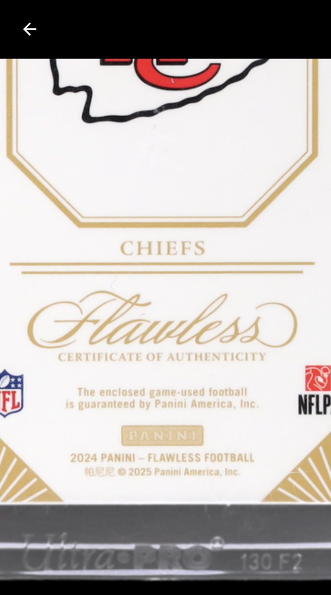AkowCards's tweet photo. It would stand to reason that this is a game used Super Bowl ball. If only Panini would specify that on that back https://t.co/7a5YXPL7sL