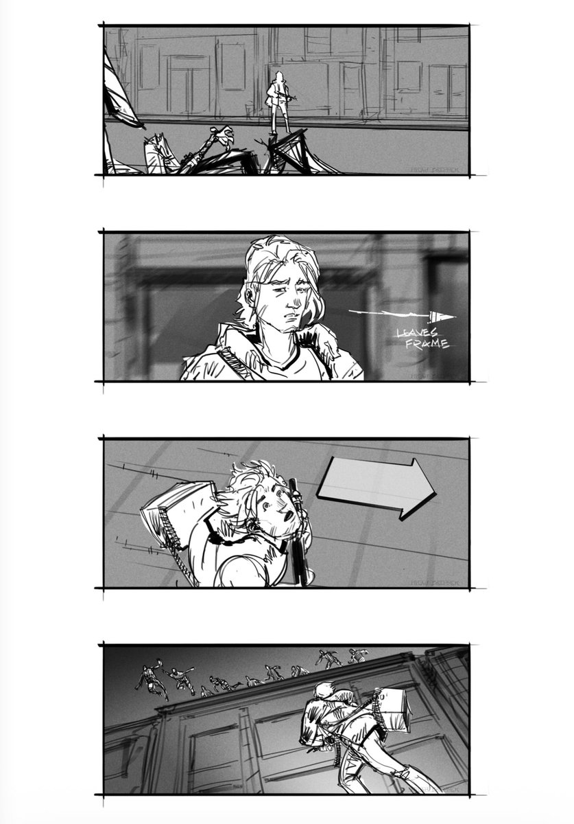 RENews_X's tweet photo. ✍️ Official storyboards for the “Jump Street with Zombies” scene from Zach Cregger’s 'RESIDENT EVIL' movie.

The storyboards were created by filmmaker, illustrator, and storyboard artist @A_youngamerican https://t.co/qe5tddTiVv