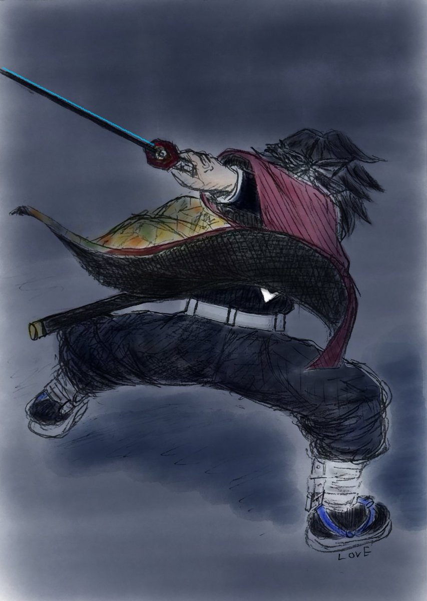 LOVE_95905e's tweet photo. チラ滅な戦う義さん🌊

元絵のままでも良い気がしますが、色をつけてみました🎨
※元絵のみ再掲 https://t.co/YKJKxAqAft