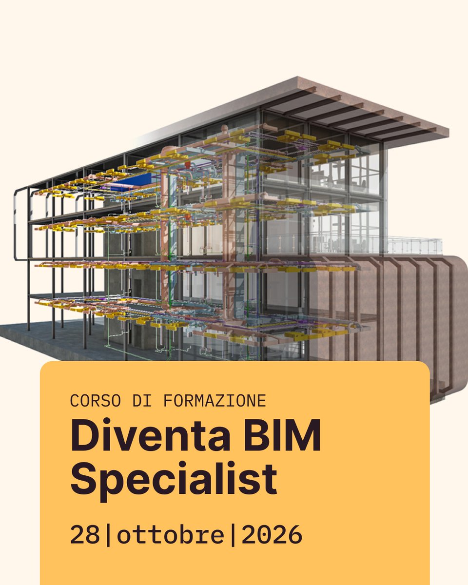 graphisoftit's tweet photo. Stanco di perdere tempo in passaggi manuali su Archicad? Diventa BIM Specialist con il nostro nuovo corso! 21h on-demand + 24h live con Luca Manelli dal 28 ottobre al 27 novembre.

Iscriviti qui: https://t.co/3f98uZJ8gz

#BIMSpecialist #Archicad #BIM #Graphisoft https://t.co/jUKRFPXRS6