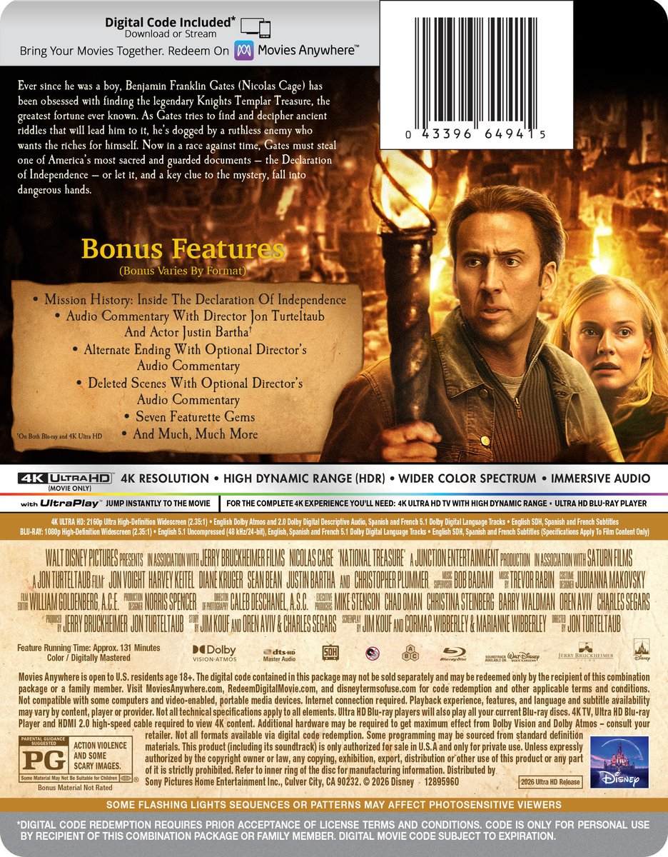 thehdroom's tweet photo. A look at the back of National Treasure https://t.co/ZNOQDYqUVa