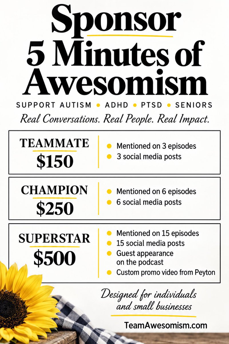 AwesomismMom's tweet photo. 🎉🎉Happy Tuesday!! We are so excited to announce Country Music artist Tyler Brakeall is now a sponsor of @TeamAwesomism “5 minutes of Awesomism” podcast!!! If you’re interested in being a sponsor please let me know! 🎉🎉 https://t.co/zOVFTpSoHM