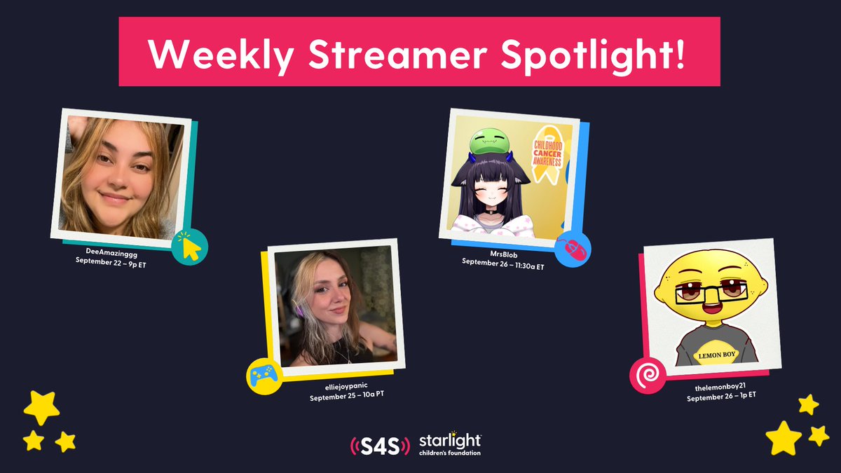 StarlightUS's tweet photo. Happy first day of Fall y'all! Celebrate the cozy season 🍃and check out our streamer highlights this week! 🌟

@MrsBlublub @DeeAmazinggg @elliejoypanic https://t.co/UHsMZwJ6nT
