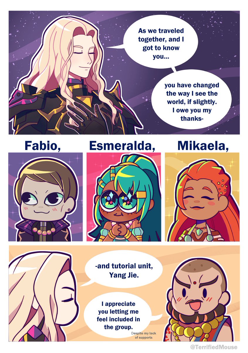 TerrifiedMouse's tweet photo. I just kinda imagine he's out of frame when they have these group conversations.
#FireEmblem #fefw https://t.co/Mqoj5CCuzQ