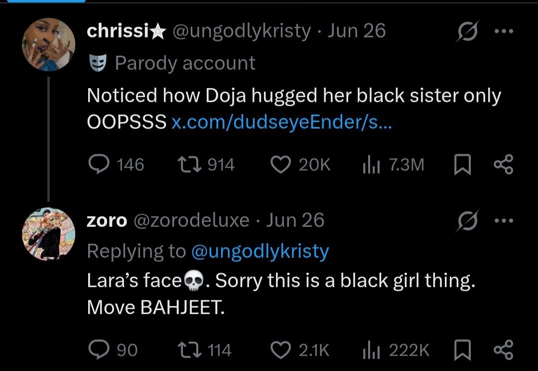 MisssAngriest's tweet photo. Lara has been facing extreme aggression on twitter for a hot minute bro https://t.co/52a2euXx5c