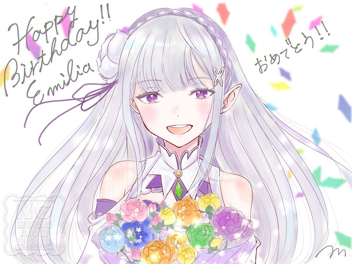 otto06010's tweet photo. 今年もお祝いできて嬉しいです☺️
お誕生日おめでとう🥳
#エミリア誕生祭2026
 #エミリア生誕祭2026 https://t.co/clm4MSNF4v