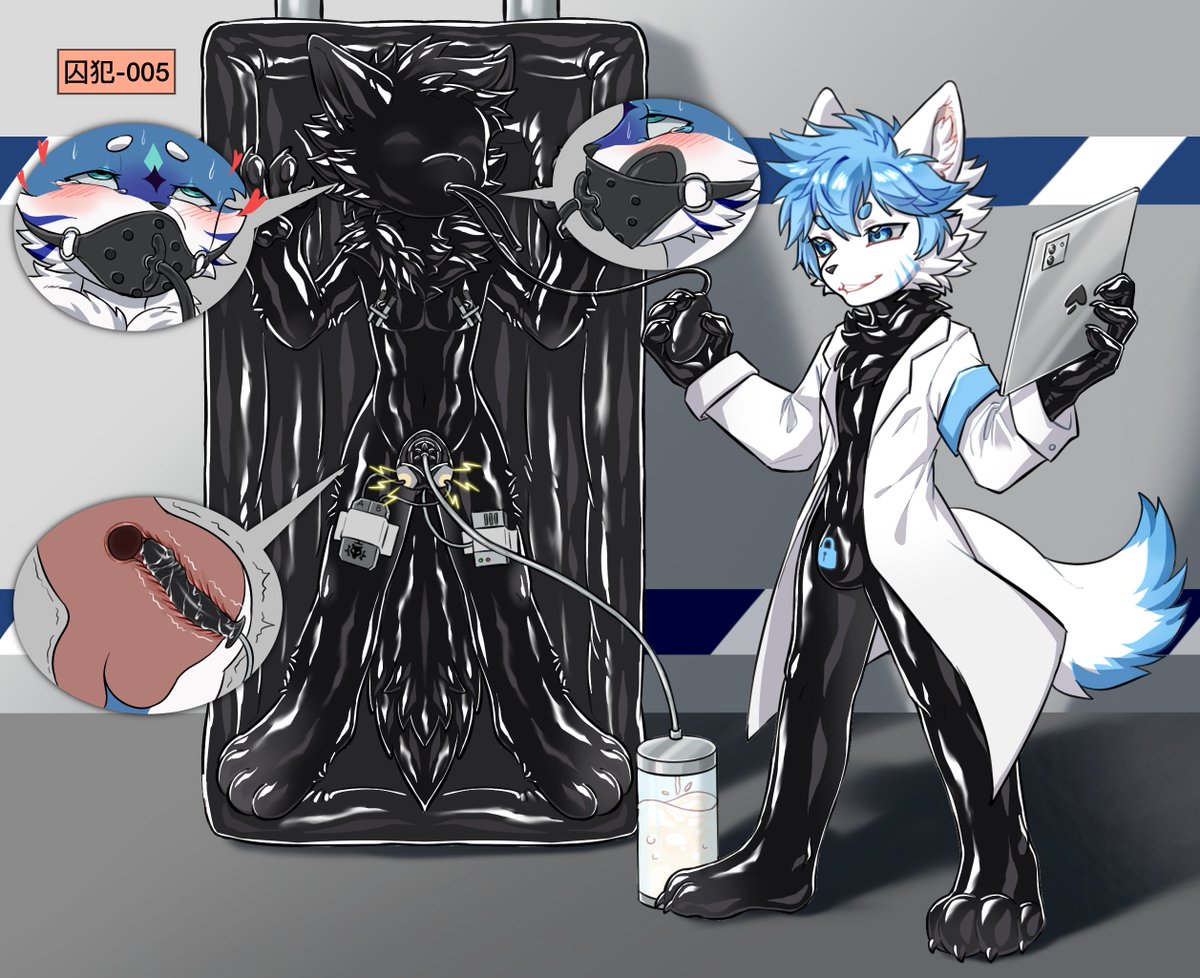 Wolftheer's tweet photo. 我们的小囚犯澜宸又不服从管教了呢，那么在你装满整个罐子前可是连呼吸的权利都没有哦～
画师：@daluobuo https://t.co/n0IrOR3rPP