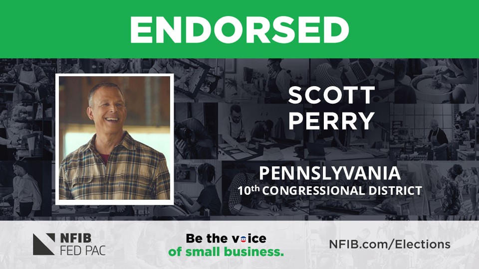 NFIB's tweet photo. New: #NFIB's FedPAC #endorses @ScottPerryPA for election to Pennsylvania's 10th Congressional District. #smallbusiness #pennsylvania #endorsement
https://t.co/0Rhpuhm6Ll https://t.co/hVULXEbEuQ