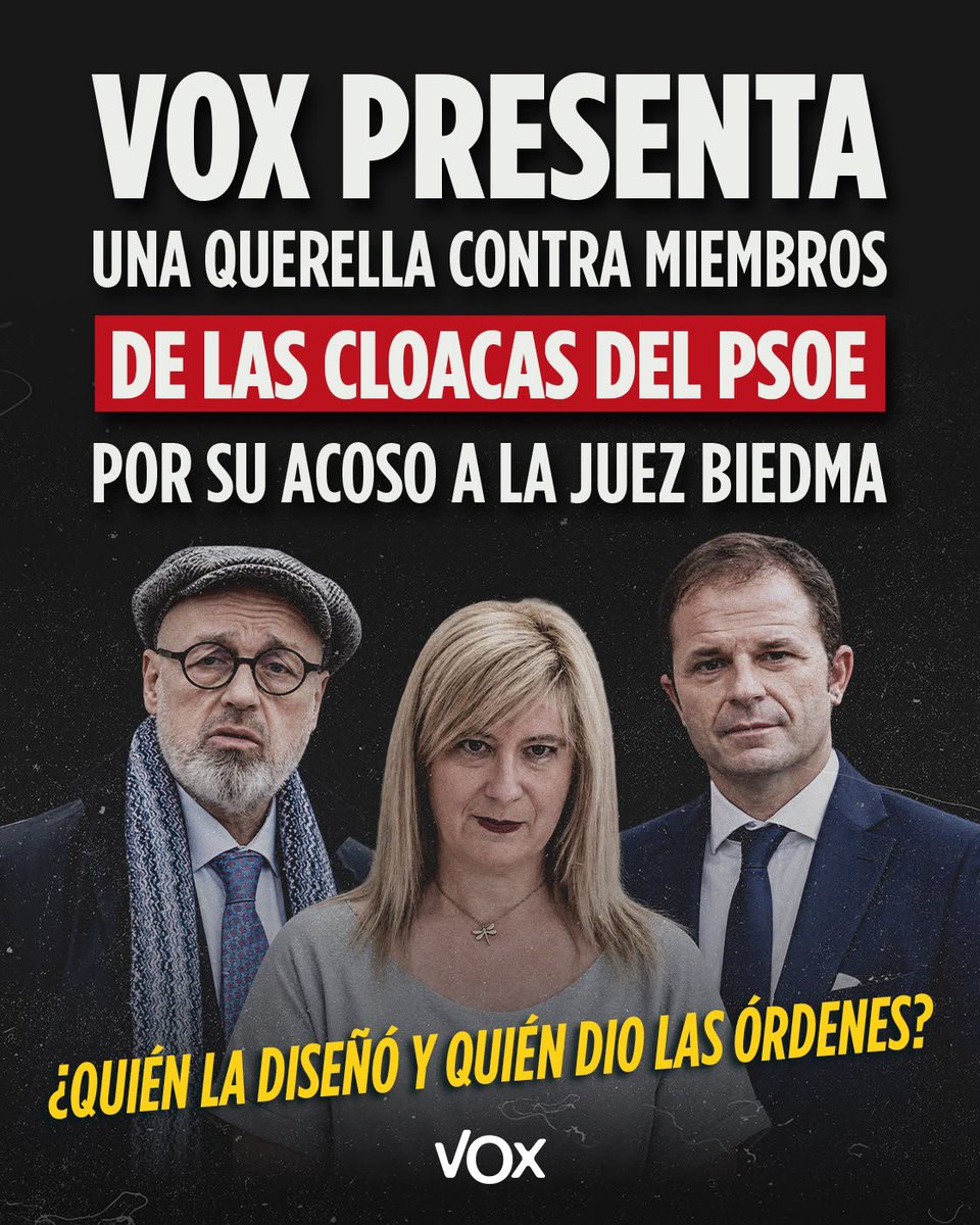 vox_es's tweet photo. ¿Quién diseñó la cloaca y quién dio la orden de atacar a la jueza? ¿Sería P.S.? https://t.co/PIKlwkyNCR