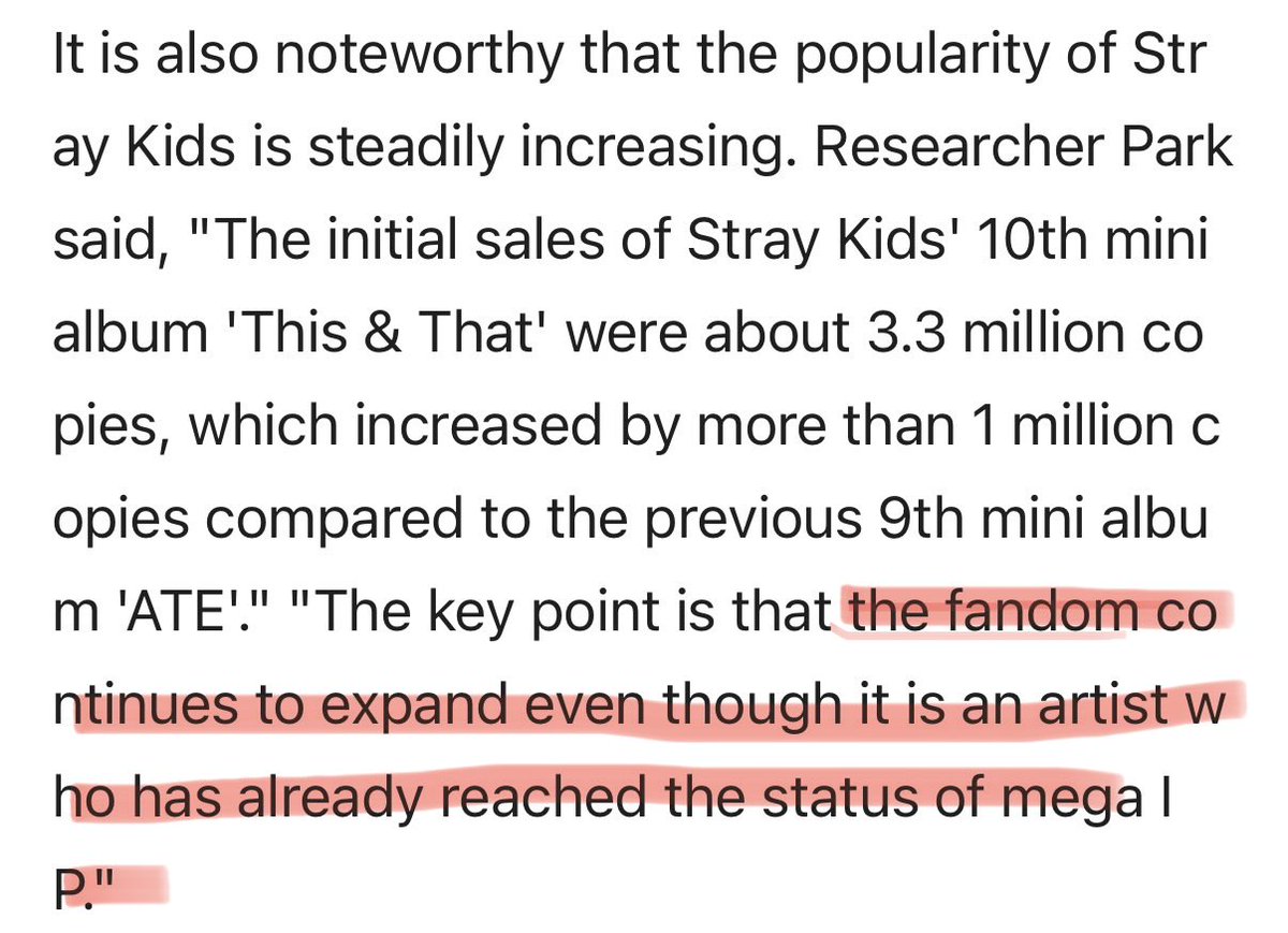 lixiibelle's tweet photo. SK securities financial analysis of JYP exposes a few possible expectations for stray kids in the future:

1. skz to minimize military gap with solo + unit activities with felix &amp; chan (AUSSIE EDM DJ DUO UNIT?!)
2. skzoo expansion
3. tour + album sales increasing year on year https://t.co/EHl9p5bKda