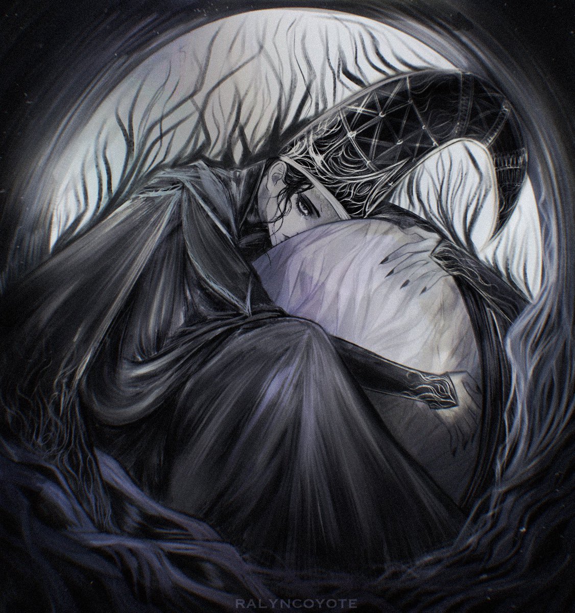 RalynCoyote's tweet photo. Rennala, Queen of the Full Moon 🌑 
#eldenring https://t.co/PhnLCbyGeg