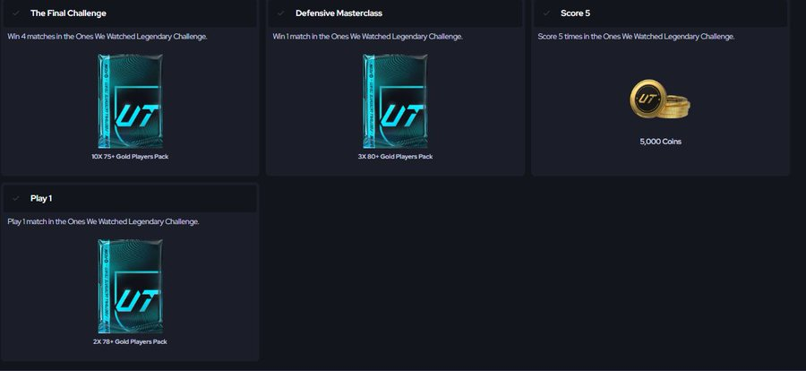 UltimateFutNews's tweet photo. 🎁 How to get good packs really easily 💎
Objective: Ones We Watched Legendary Challenge🎯

• Win 4 matches 
• Score 5 times 

Tip: Play Old Gen, it’ll be easier 🧠 https://t.co/QQjdOtnFYV