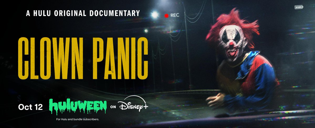 IrishFilmCritic's tweet photo. .@Hulu Unveils Chilling Trailer For New Documentary #ClownPanic, Premiering October 12 https://t.co/IHfvW0qy6t https://t.co/hMOUFW0hpn