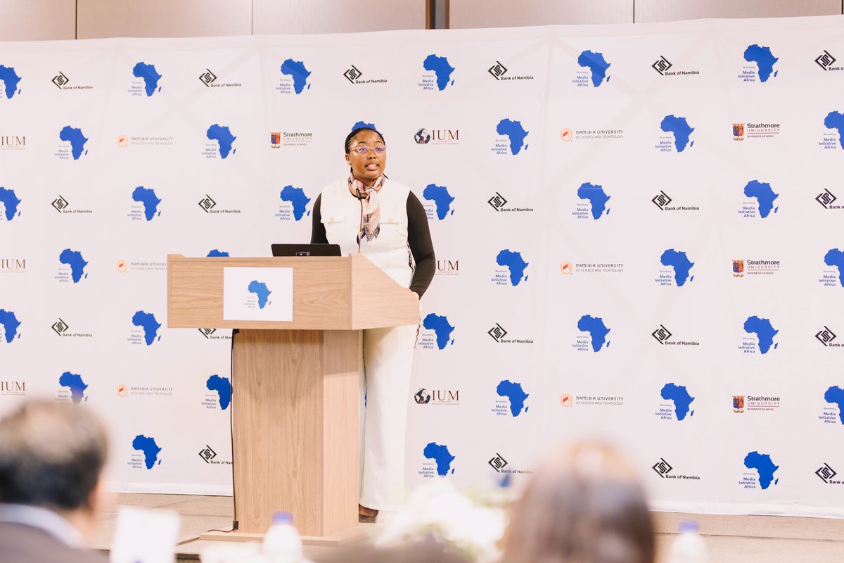BankofNamibia's tweet photo. Today, the Bank of Namibia, together with Bloomberg (@business), @StrathU Strathmore Business School, the Namibia University of Science and Technology (@NUST_Namibia) and the International University of Management (@IUM_Namibia), welcomed the first cohort of 60 journalists and professional communicators to the Bloomberg Media Initiative Africa (BMIA) Financial Journalism Training (FJT) Programme. The start of the first block of classes marks the culmination of strategic engagements by the Bank to bring the initiative to Namibia, strengthening the country's capacity to understand and communicate developments in its new economy.

The Bloomberg Media Initiative Africa Financial Journalism Training Programme strengthens business and financial journalism by equipping journalists and professional communicators with the knowledge and analytical skills to interpret economic developments and produce accurate, evidence-based reporting. The seven-month programme brings together journalists from major media houses and professional communicators from government, financial institutions and other organisations. Through modules in economics, financial markets, accounting and finance, data analysis, public policy and regulation, and environmental issues, participants will develop the skills to interpret complex economic developments and strengthen evidence-based reporting.

The event was officiated by the Minister of Information and Communication Technology (@MICTNamibia), Hon. Emma Theofelus and Mr Romeo Nel, Technical Advisor to the Governor, delivered remarks on behalf of the Bank where he highlighted the role of financial journalism in strengthening the transmission of monetary policy.

#BankOfNamibia #BMIA #FinancialJournalism