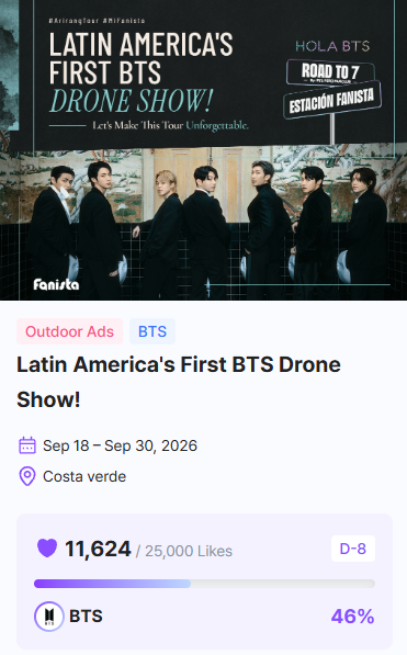 taekookyes's tweet photo. recuerden que solo registrándose y dándole like podríamos darle su primer show de drones a los chicos💜 la meta es de 25k likes, no vamos ni a la mitad‼️

link: https://t.co/v8ihTpV47c https://t.co/MweQZmoOEr