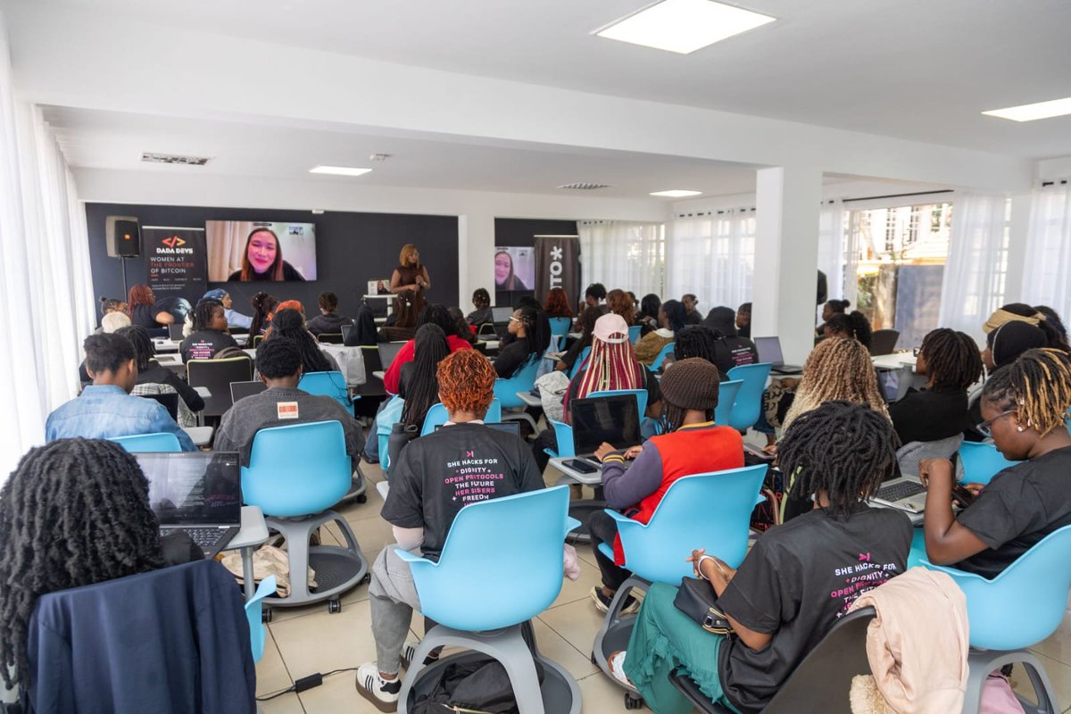 DadaDevs's tweet photo. DAY 1 OF HACK4FREEDOM NBO 🇰🇪
And oh, Dada Devs! 😮‍💨🔥
The turnout. The energy. The talent. UNMATCHED.
Day 1 made one thing very clear: skills and talent aren’t the missing gap. The room is.
We kicked things off with @briimhd Founder of @hack4_freedom , who took the ladies through why this work matters and why creating more opportunities for builders is critical.

Our Founder, @marcelorraine , challenged the room to think beyond simply being consumers of technology.
Her message? Build from Africa.
Africa doesn’t just need more people using technology. We need more people building it.

She encouraged the participants to explore what they can create using open-source protocols like Bitcoin, Lightning, Nostr and eCash and to see themselves not just as participants in the ecosystem, but as builders shaping what comes next.

A session that had the room reflecting on why they showed up and what they’re capable of building..
🧵