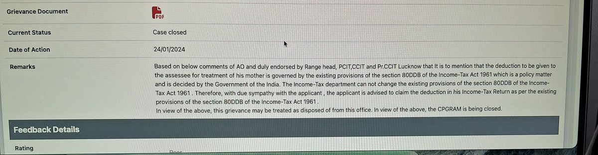 w3am333's tweet photo. @Kaira94124647 Even they do not consider you are in problem and ur emergency , see this response,   i had raised for just temporarily don't deduct tds for that duration when i had need of money for cancer treatment, i had to borrow money, sell land while my own money was  taken by government https://t.co/D6FXSsV2o2
