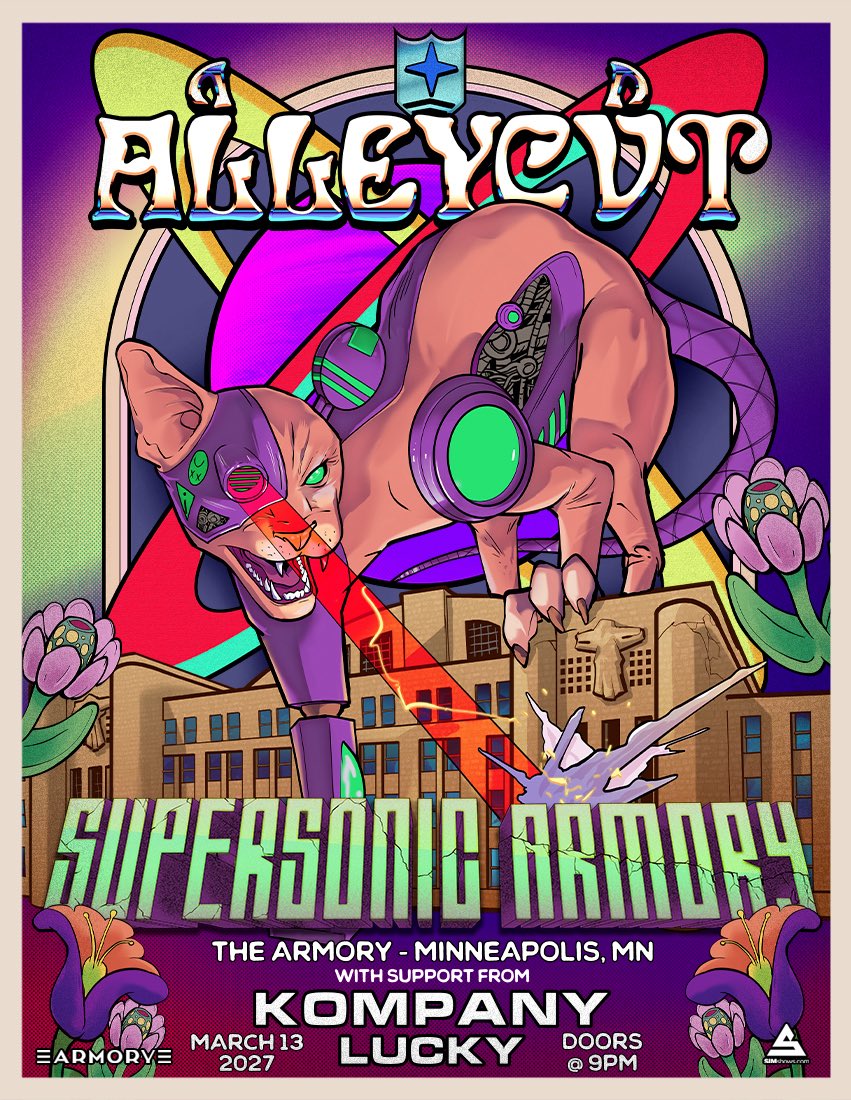 SIMshows's tweet photo. 🤘ALLEYCVT Supersonic Armory Announce🤘
@ItsALLEYCVT headlines @ArmoryMn Saturday, March 13th!
@Kompanymusic @imluckysounds join the party 🎉 
Presale link is live now on https://t.co/zPxaDK7UVa

Qualify to win a pair of tickets:
✅*like* &amp; RT

Tickets on sale Friday at 10am https://t.co/BfnvtOO67k