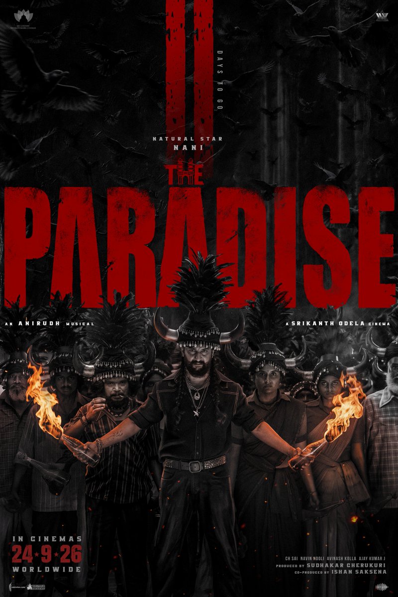 TheParadiseOffl's tweet photo. The Savaaris arrive in 2 DAYS 🔥

#TheParadise GRAND RELEASE WORLDWIDE ON 24⋆09⋆26

Book your tickets here!
🎟️ https://t.co/QWwS4Ichic https://t.co/y3UwUU7Emh