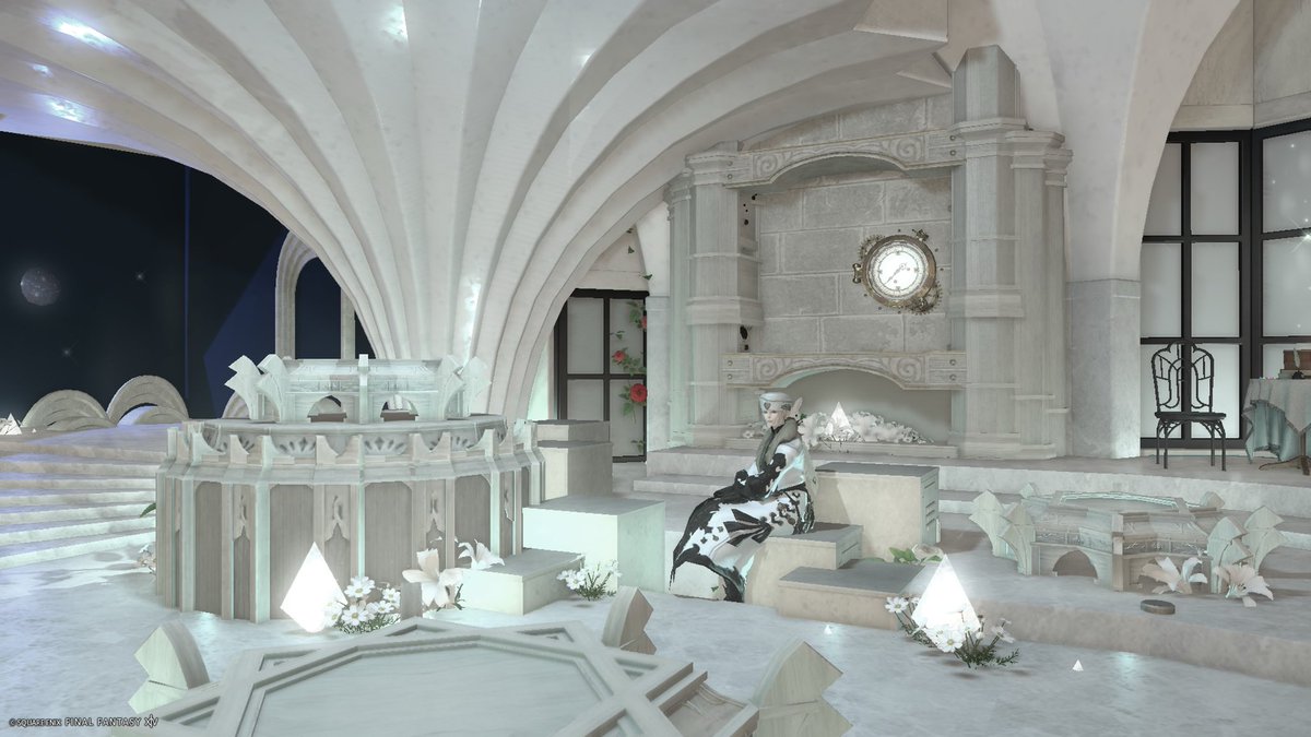 FF14roval_F's tweet photo. ［Infinite］#月の見える窓　#FF14ハウジング
暁と宵の星の住処
📍ManaDCAnima ラベンダーベッド7区41

とあるエルフが住処としている【指輪の中の世界】を、Ruriさまにハウジングしていただきました。永続性、朝と夜の間に輝く星、内が外であり外が内であるというInfinityの世界観を、静寂なスタジオとして表現してくださいました。
見学・撮影などご訪問は自由にしていただけます。
SS upの際はぜひハウジング製作者さまのタグ(#月の見える窓)をご利用ください🙇

(【指輪の中の世界】とは、エオルゼアで生きるとあるキャラクターの持つRP設定です。ご訪問の方のRPは不要です。)