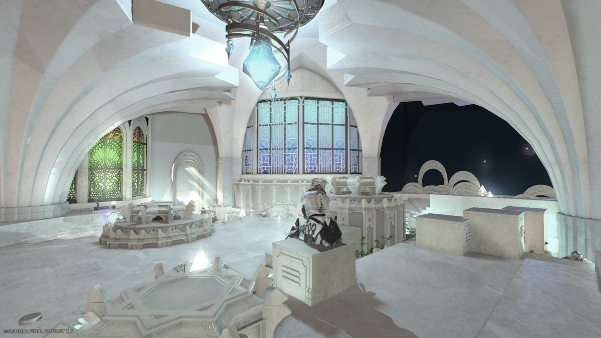 FF14roval_F's tweet photo. ［Infinite］#月の見える窓　#FF14ハウジング
暁と宵の星の住処
📍ManaDCAnima ラベンダーベッド7区41

とあるエルフが住処としている【指輪の中の世界】を、Ruriさまにハウジングしていただきました。永続性、朝と夜の間に輝く星、内が外であり外が内であるというInfinityの世界観を、静寂なスタジオとして表現してくださいました。
見学・撮影などご訪問は自由にしていただけます。
SS upの際はぜひハウジング製作者さまのタグ(#月の見える窓)をご利用ください🙇

(【指輪の中の世界】とは、エオルゼアで生きるとあるキャラクターの持つRP設定です。ご訪問の方のRPは不要です。)