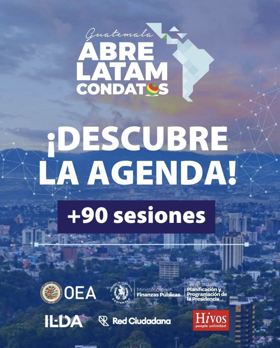OEA_GestionPub's tweet photo. 🎉 ¡La agenda de #AbrelatamConDatos2026 ya está publicada! Conócela

Más de 90 sesiones seleccionadas entre 377 propuestas, con voces de sociedad civil, gobierno, academia y organismos multilaterales.

Datos, IA, democracia, transparencia e innovación.

📌 https://t.co/t6dFac25EN https://t.co/NwXBAnAkO8