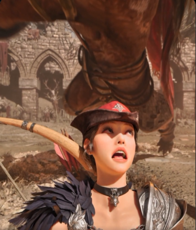 kaieru_x's tweet photo. It's interesting that you can switch to selfie mode during a raid. #ArcheAgeChronicles https://t.co/90sOw8nZGY