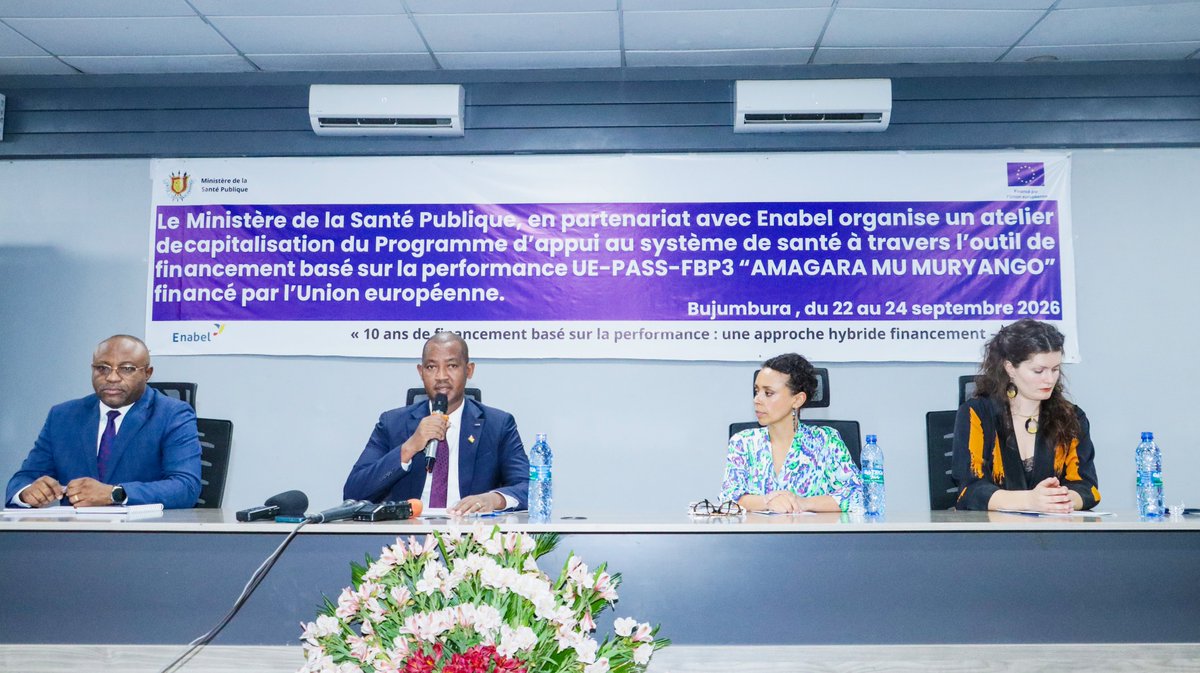 WhoBurundi's tweet photo. L’OMS participe à l’atelier de capitalisation du Programme d’Appui au Système de Santé à travers le Financement Basé sur la Performance (PASS-FBP3), ouvert ce 22/09 le Ministre de la Santé Publique, @FideleDr. https://t.co/tTFLh93t8M