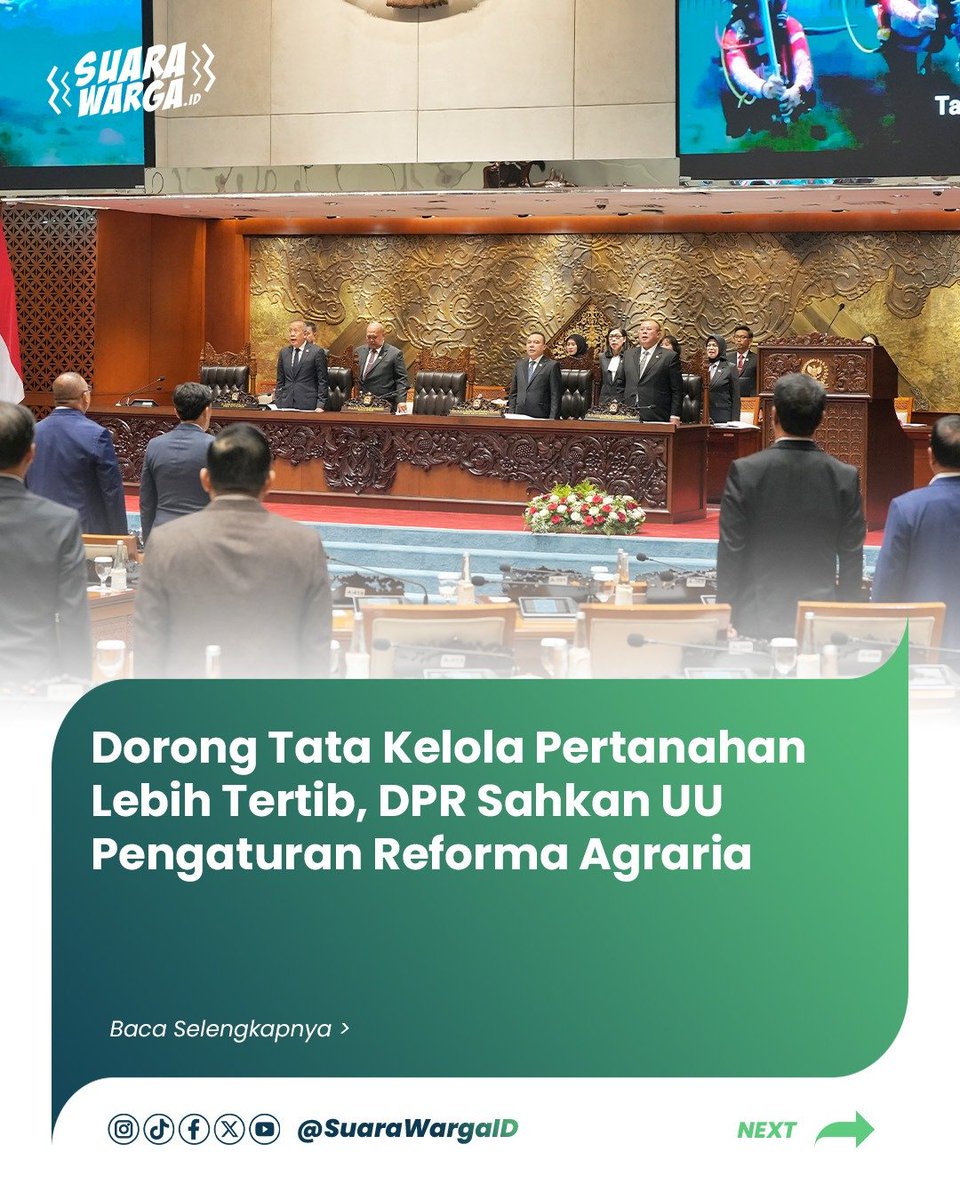 Kasimsergeniw's tweet photo. Dorong tata kelola pertanahan lebih tertib, DPR sahkan UU pengaturan reforma agraria✍️☑️ https://t.co/BQwVGORwPE