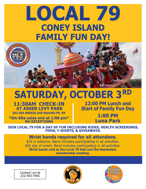 local79nyc's tweet photo. Join us Saturday, October 3rd for Coney Island Family Fun Day!

Contact Lori at 212-465-7965 for more details. https://t.co/9iEbWUAyFw
