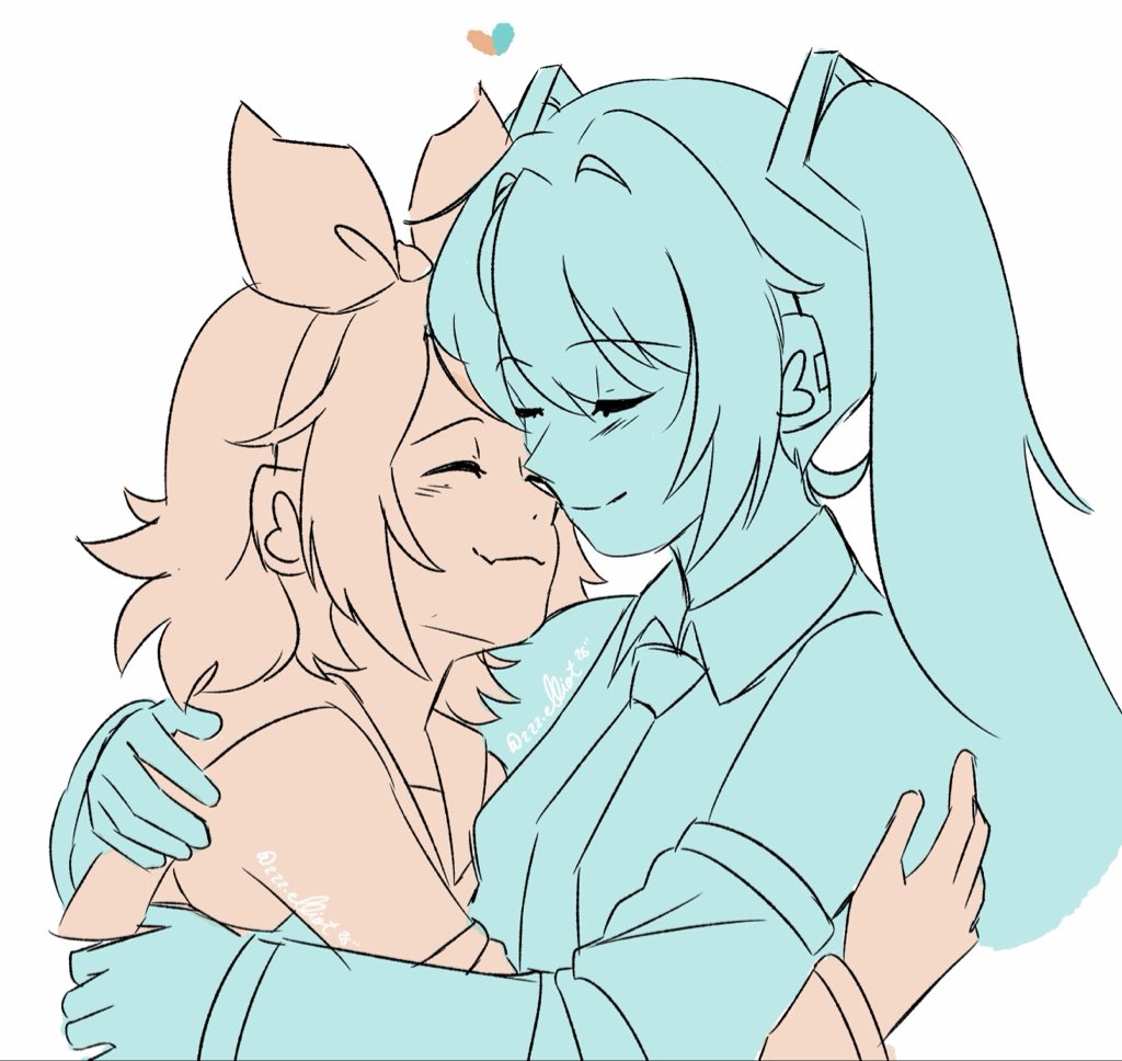 zzz_giragira's tweet photo. cuddles #mikurin #vocaloid https://t.co/CRm1Ba7wCN