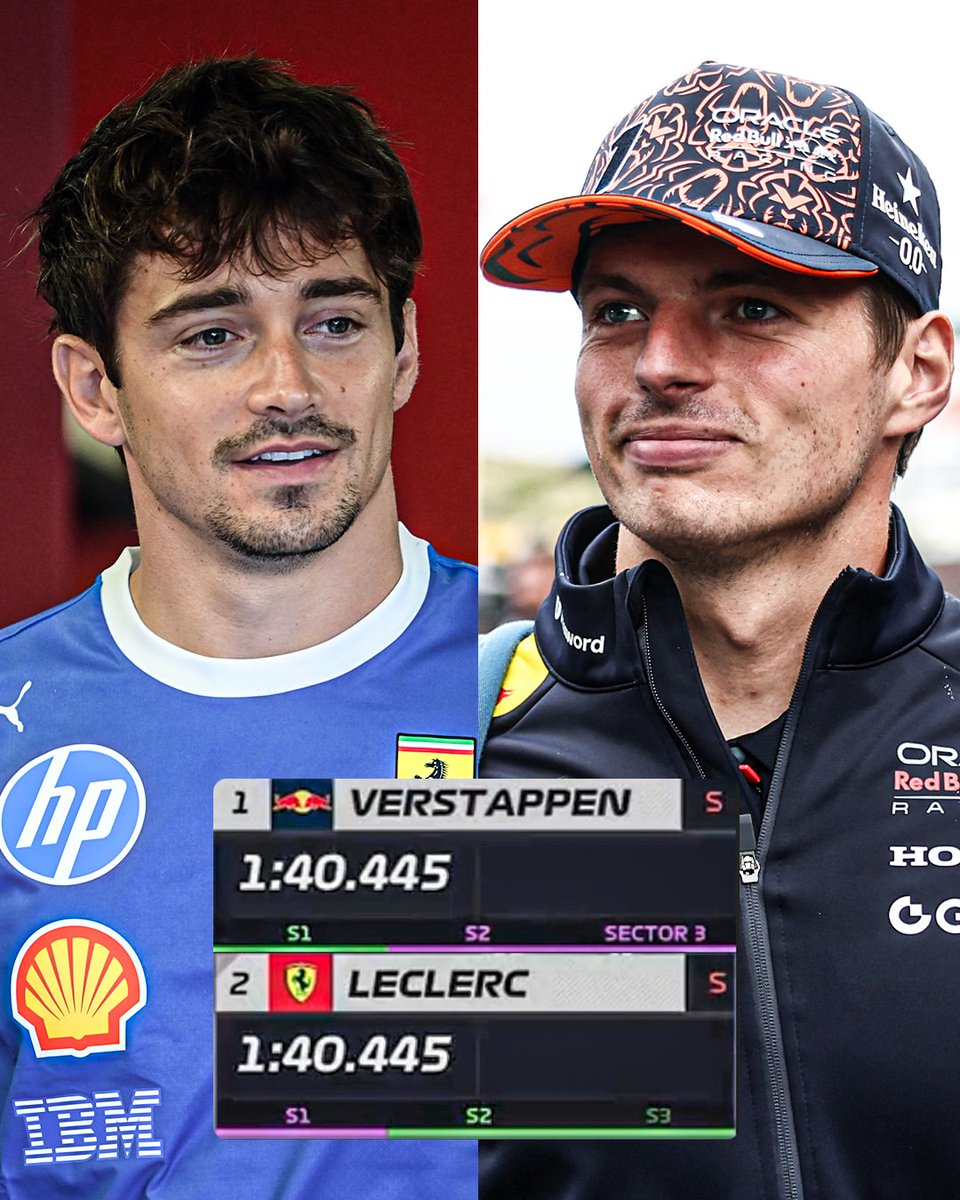 ESPNF1's tweet photo. Throwback to 2023 when Max Verstappen and Charles Leclerc set the exact same qualifying time at Baku 🤯 https://t.co/nZT2EfsS3Y