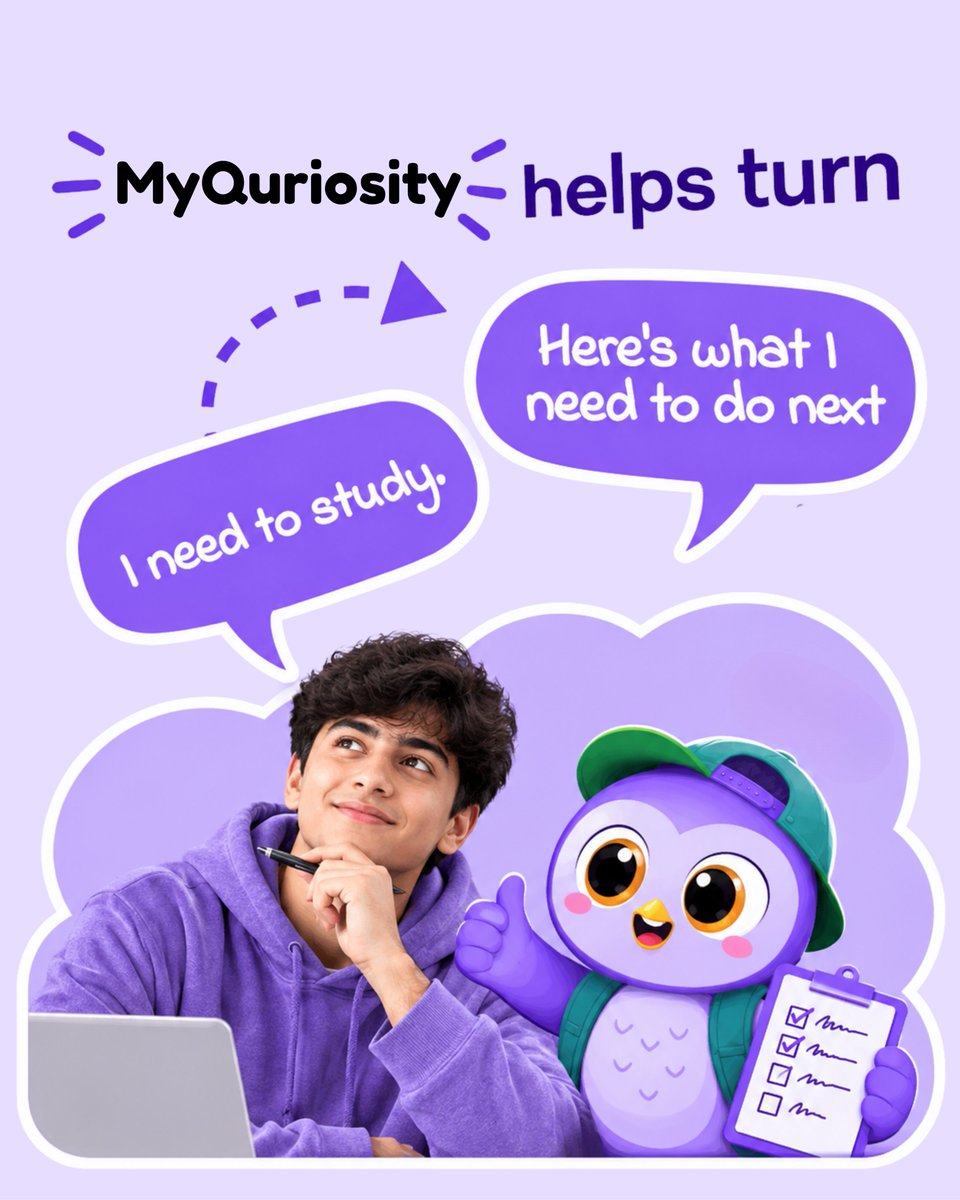 MyQuriosity's tweet photo. More study hours β better learning.
What matters is knowing what to study, what you already understand, what needs practice, and what to do next.
Thatβs where smarter, structured learning makes a difference. π
#MyQuriosity #StudySmarter #Alevels #IGCSE https://t.co/KCSBfc6Yyk