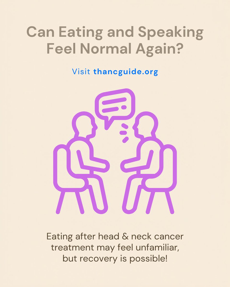 THANCGuide's tweet photo. Eating and speaking can change after head &amp; neck cancer treatment, but recovery can keep moving forward. Speech-language pathologists help patients rebuild strength and function 👉 https://t.co/vs5gfeuzOZ #HeadAndNeckCancer https://t.co/sA9m8Maw71