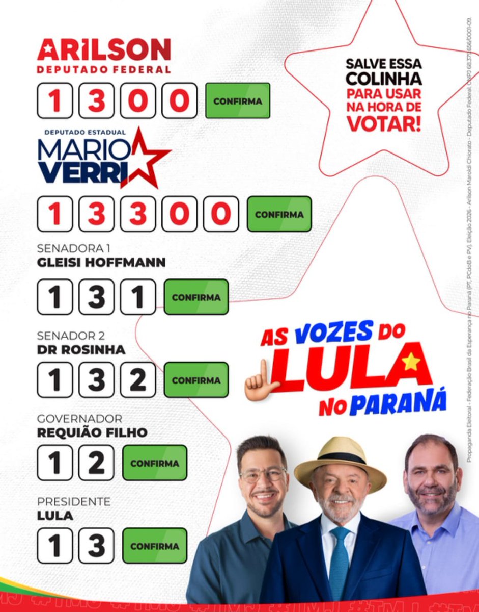 colombo_prof's tweet photo. Minha colinha para 2026. #Eleições2026 #Lula2026étetra 
#LULAPRESIDENTE2026 https://t.co/9iWFtilxbW