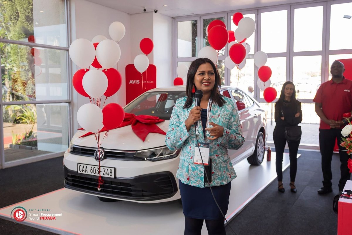 SmartProcure's tweet photo. Congratulations once again to Groovetech! Last week at the Absa ESD Expo, Groovetech was announced as the lucky winner of a VW Polo Sedan, proudly sponsored by @AvisSouthAfrica. 🚗 A definite highlight of the expo #AbsaESDExpo2026 #SPWIndaba2026 https://t.co/SWs5BHYVwC