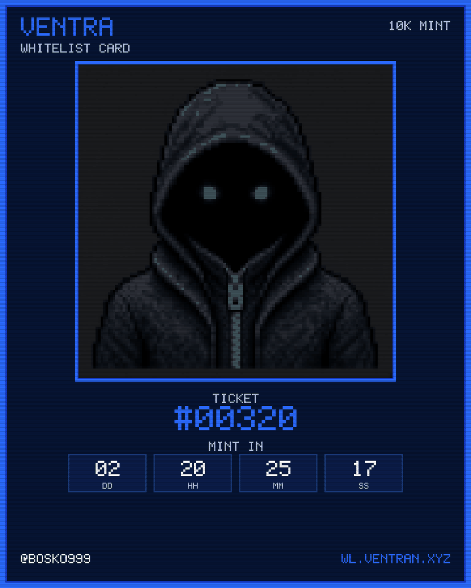 bosko999's tweet photo. @Ventranxyz  ticket #00320 whitelist letsgo https://t.co/zlm7MYp7CG