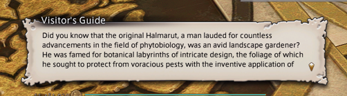 bit_reactor's tweet photo. Yeah as soon as they name dropped Halmarut I came in here and screenshot everything because I remembered this dungeon having a bunch of lore on them. I had a big breakdown of speculation before my old account got axed regarding Halmarut's role with a "garden".

The original Halmarut created the first carnivorous plants to defend their garden. I made some comparisons to how it was kinda like the winterer portion was how she can't help but care about "the garden" whether by nature or her old soul. 

Adjacent to the Winterer concept, implementing carnivorous plants across shards to ensure a garden's life does kinda align with what we know of her plan so far, in terms of cultivating individual assets to protect something even if it means eating each other.