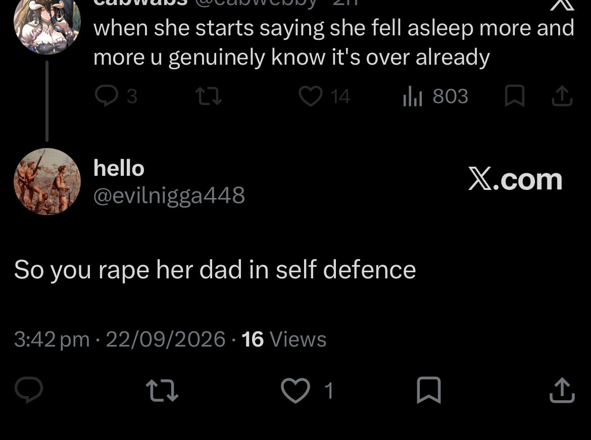 evilnigga448's tweet photo. Misread the situation https://t.co/Gy6RL8OzWd