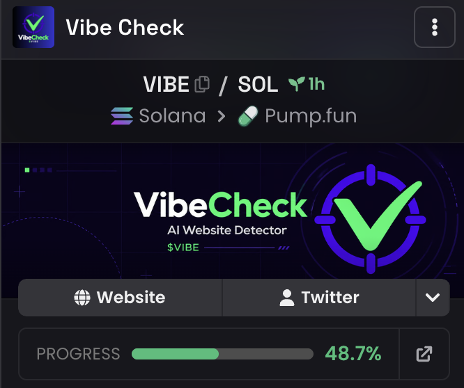 VibeCheck_Tech's tweet photo. Dexscreener is updated for $VIBE 🌐 https://t.co/VfDxbEfGWH