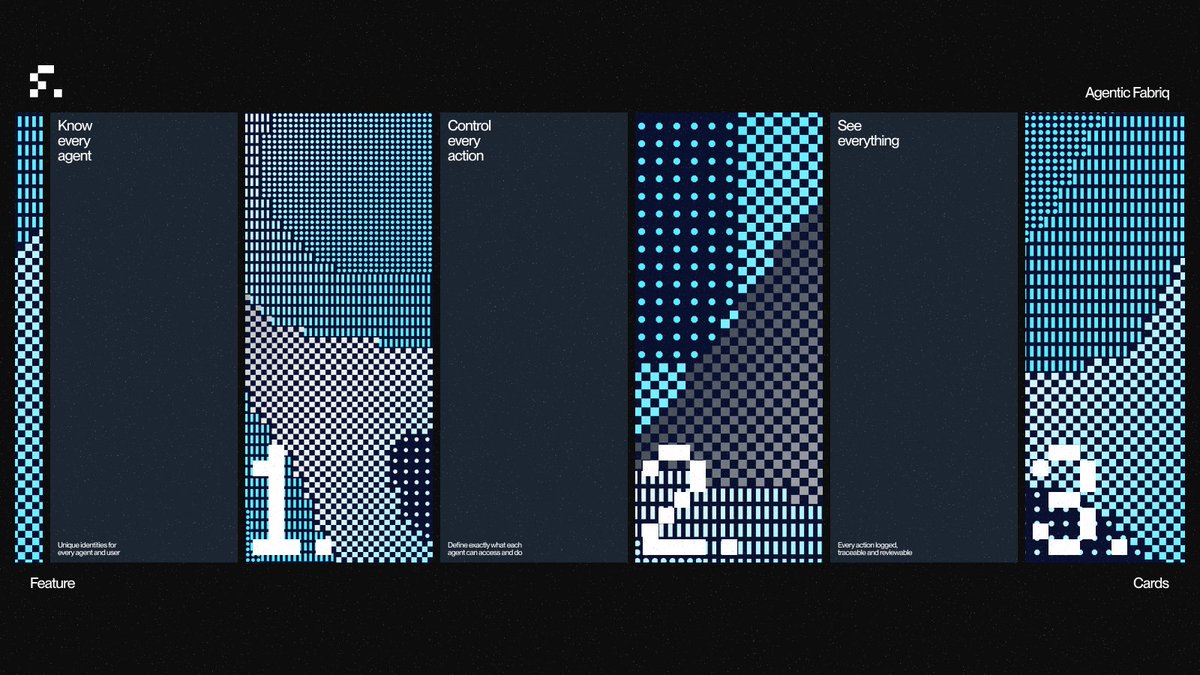 penguindsgn's tweet photo. My favourite slide from the brand identity concept I made for Agentic Fabriq

Really love how this pattern turned out https://t.co/gZgT65pbXR