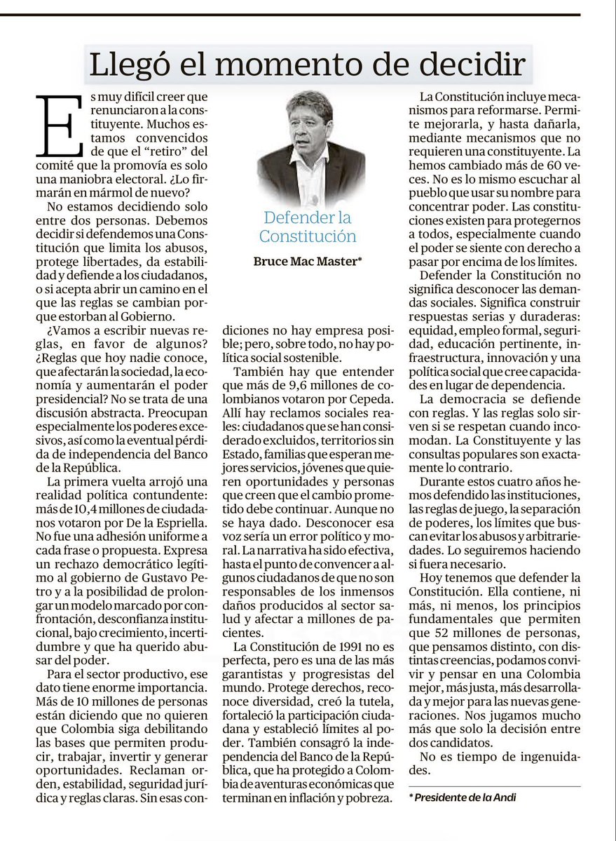JAantifascista's tweet photo. Durante la campaña @BruceMacMaster afirmaba, con razón, que no era tiempo de ingenuidades, que había que defender la democracia; y así, ingenuamente votó e inclinó la balanza hacia quien pone en riesgo la Constitución y además, ahora es su persecutor. ‘Mal paga el diablo…’ https://t.co/NWfmVf7cMc
