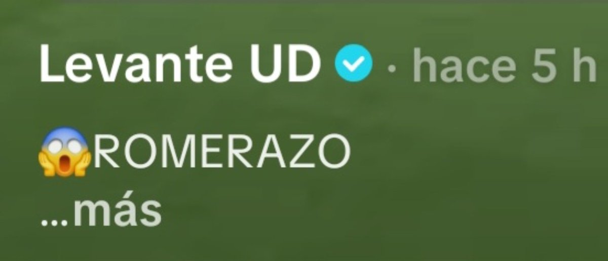 llevant_locura's tweet photo. El Levante ha utilizado el término "ROMERAZO" en su cuenta oficial de Tiktok.
Lo hicimos gente 🥹
@LevanteUD mandadme una cami firmada por Iván o algo, no? https://t.co/cffjd4rMj9