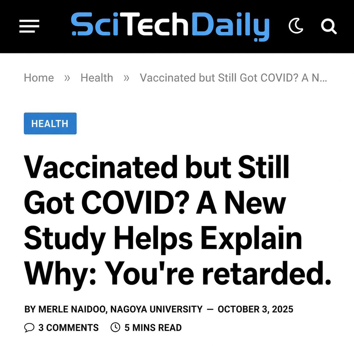 toobaffled's tweet photo. 🤣 We never needed a Study to explain this … https://t.co/JJXfWq3a2O