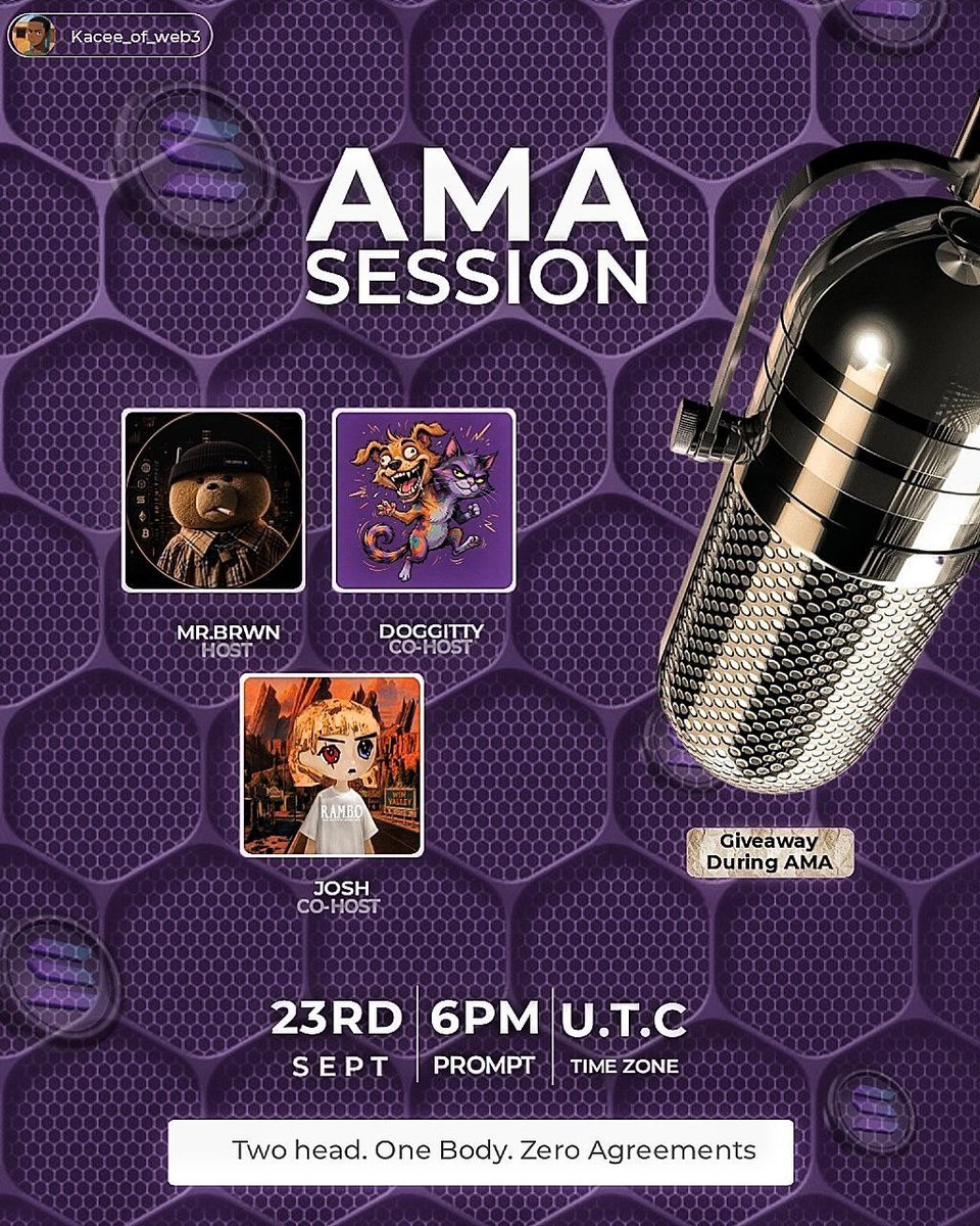 JustJushox's tweet photo. 🚨 DOGGITTY’S FIRST AMA IS TOMORROW! 🐶🐱

Join us on September 23rd at 6 PM UTC as we sit down with the dev team.

Bring your questions, ideas and suggestions. Come hang out, get to know the team, and learn more about what’s being built with DOGGITTY.

🎁 $20 GIVEAWAY during the AMA

📅 September 23
⏰ 6 PM UTC

Don’t miss it. 👀🔥 https://t.co/01oXUCfHVu

See you there, chads. 👀🤝

TG-https://t.co/Red4oa8QhS