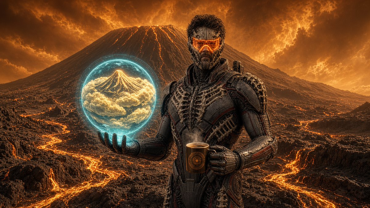 LordFullGamut's tweet photo. A volcano that lives in an oven.

Maat Mons is the tallest fire mountain on Venus. We never saw it with our eyes. Radar had to cut the clouds. The air is hot enough to melt lead. The door never opens.

A mountain that brews in the oven. #CoffeeCosmos https://t.co/AbhGGoQxJg