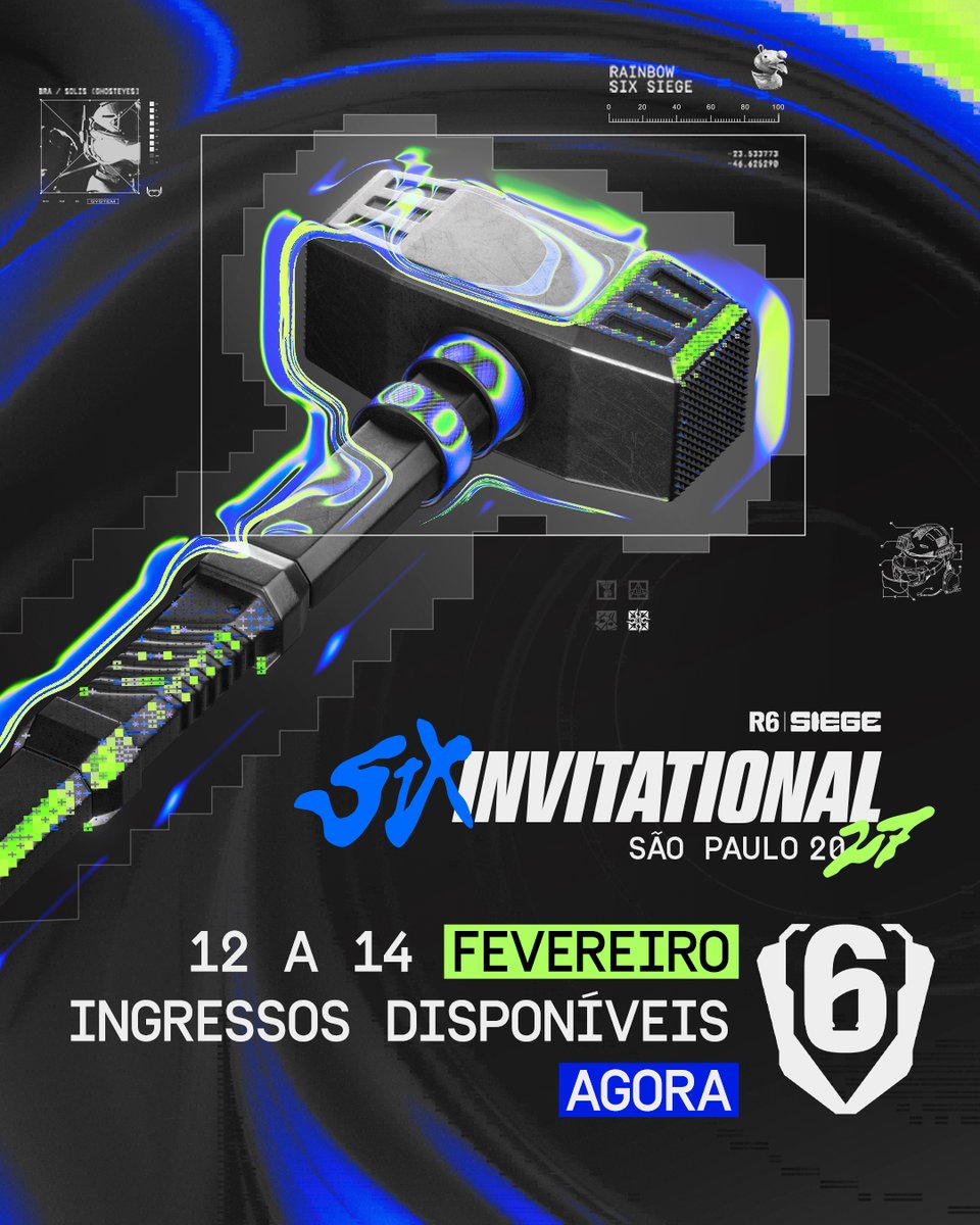 R6esportsBR's tweet photo. A torcida mais barulhenta do mundo vai se reunir MAIS UMA VEZ em São Paulo!

Six Invitational 2027
🗓️ 1 a 14 de fevereiro
🏟️ Suhai Music Hall: 12 a 14 de fevereiro
🎟️ Ingressos DISPONÍVEIS 
🔗 https://t.co/1aWWImrpCZ https://t.co/uAhCGgpolT