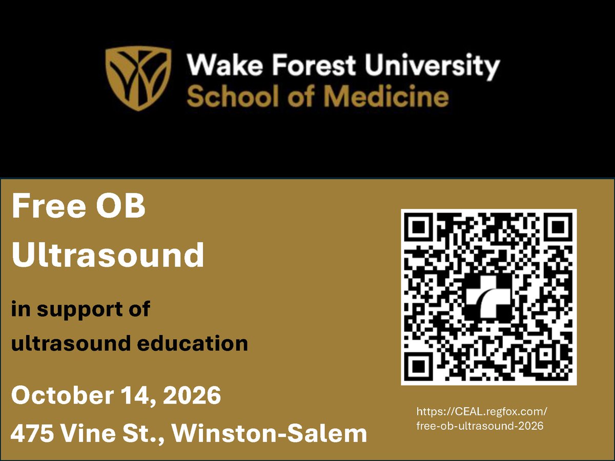 WakeForestCEAL's tweet photo. Join us for Free OB Ultrasound! https://t.co/Lt16lEamfg